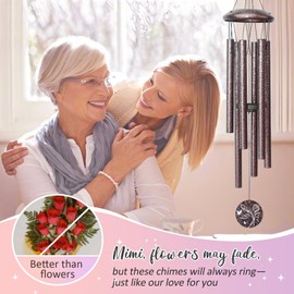 Gifts for Mimi, 25''Wind Chimes, Birthday Gift for Mimi from Grandkids, Mothers Day, Thanksgiving, Christmas Day Gifts Ideas for Love Rreminder