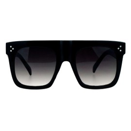 PASTL Oversized Square Sunglasses Unisex Flat Top Hipster Fashion UV400 Black, Smoke