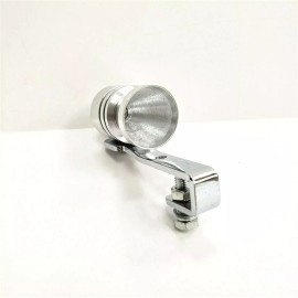 LEDIN 1x Turbo Sound Whistle Simulator Muffler Silver Exhaust Pipe Whistler 2.25" SM