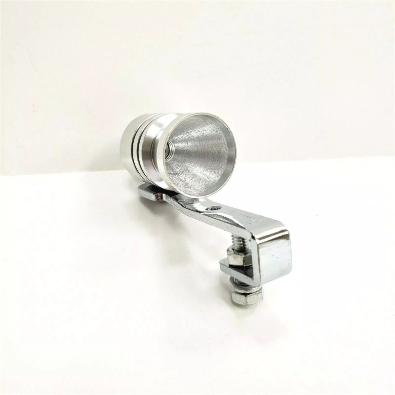 LEDIN 1x Turbo Sound Whistle Simulator Muffler Silver Exhaust Pipe