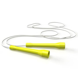 BuyJumpRopes Short-Handle Licorice Jump Rope, White, 9 Feet