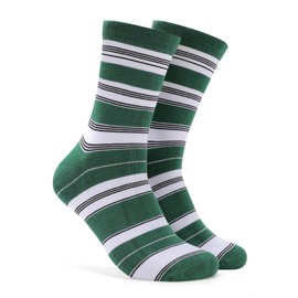 Forony Dress Socks for Men Green Striped Dress Socks Business Socks Mens Dress Socks Size 8-13