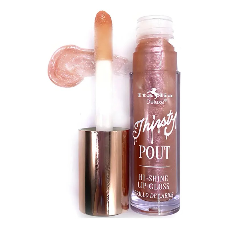 Labial Lip Gloss Thirsty Pout Hi-shine Italia Deluxe Brillo Color