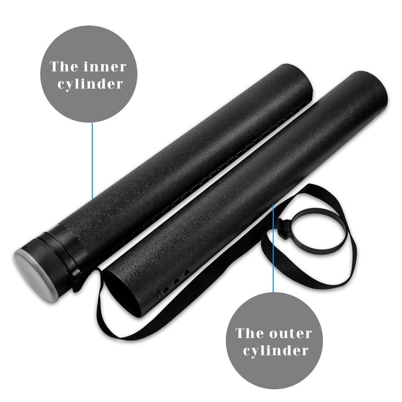 DEWEL Document Tube,Plastic Expanding Poster/Art/Document Storage Tube 24.5 to 40
