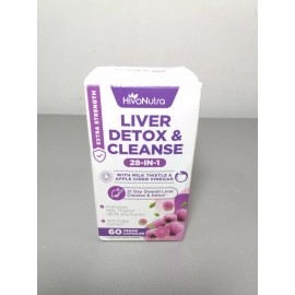 HivoNutra 28-in-1 Liver Detox & Cleanse 60 Veggie Caps Exp 09/26 Box Damage