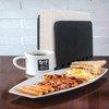 Bamboo Napkin Holder, Adjustable Wood Storage Rack for Dining Room,