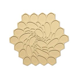 Modern Twist Trivet, 100% Food-Grade Silicone, Up to 675 Degree F Potholder, Single Hot Pad for Tabletop or Countertop, Waterproof, Honey