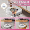 SWIFTIRON Spin Mop and Bucket with Wringer Set for Home,360°