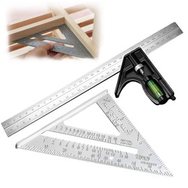 Set Square, 30cm Straight Ruler and 24cm Set Square, Precision Measuring Tools for Woodworking, DIY Projects, and Angle Marking, Durable Construction of The Level Set for Accurate Measurements