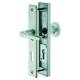 ALPERTEC House Door Fittings Tira – KT Door Fitting for Building Stüren Push Handle Anodised Aluminium Silver Square 10 mm/Distance 92 mm – 40100966