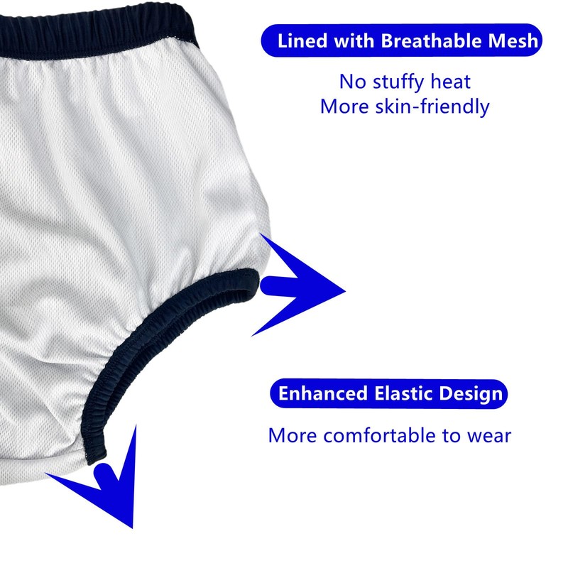 AQX Reusable Adult Swim Diapers Special Needs, Washable Cloth Diapers