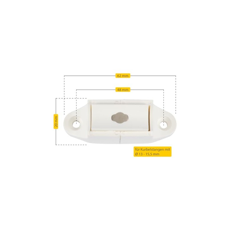 Schellenberg Magnetic Wall Holder for Roller Shutter Crank | White
