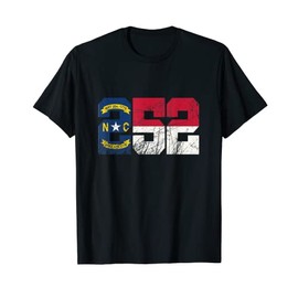 252 Area Code, Flag of North Carolina State Vintage T-Shirt