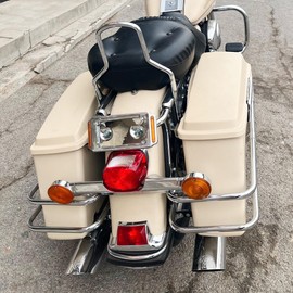 HDBUBALUS Flat Turn Signal Light Amber Lens Cover 3.25" Fit For Harley Touring Road King Electra Glides Ultra Glide Road Glide Street Glide 1986-up 4pc