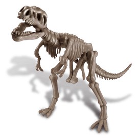 4 m Kidzlabs: DETERRE-Ton-Dinosaurier (Tyrannosaurus Rex) / Verpackung F R A N C A I S, Skelett in einem Gipsblock, Box 17 x 22 x 6 cm, 8+