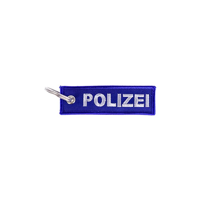 RescPol Key Fob Police Embroidered Blue, Blue / Light Grey