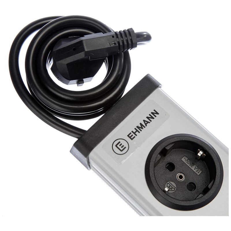 Ehmann 0200x00032301 Socket Strip Universal 3-Way 1.5 m Cable