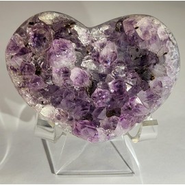 HQRP-Crystal 2-3/8" Acrylic Display Stand Pedestal for Crystal Heart / Slice / Slab and other Stones