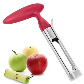 Apple Corer Remover for Pears Apple Pear Durable Portable Stainless Steel Apple Corer for Kitchen and Dishwasher (Red)