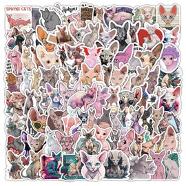 TAMUNI Sticker Collection – 100 Unique Cute Cat Stickers, Perfect for Water Bottle Stickers, Laptop Stickers, Book Stickers, Vinyl Stickers
