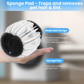 6 Pack Pet Hair Remover for Laundry – Anti-Tangle Laundry Balls with Lint Catcher, Reusable Washer Balls Lint & Hair Remover for Clothes Washing Machine
