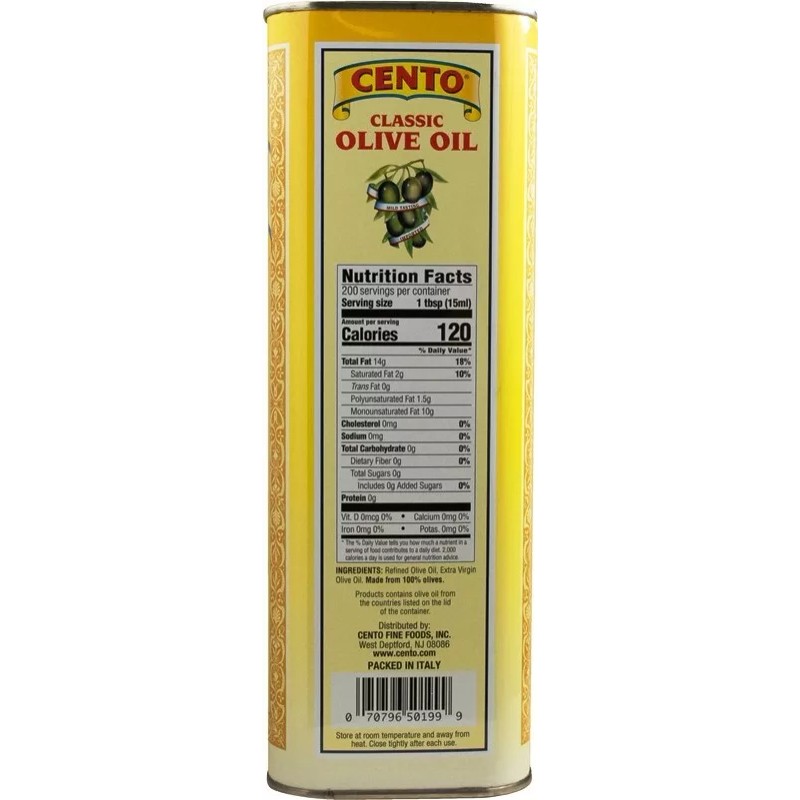 Cento Pure Olive Oil, 101-Ounce Can