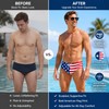 Men’s Swim Briefs for Beach & Pool – American Flag