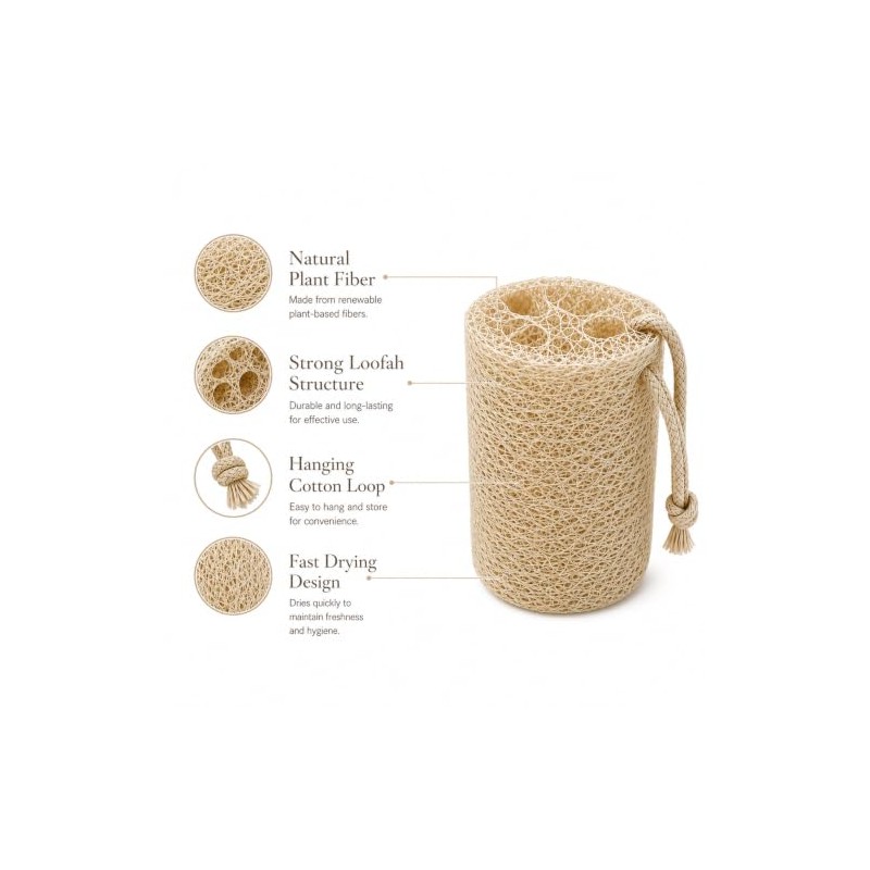 Esponja de lufa natural para el baño