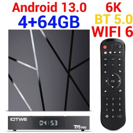 IOTWE Smart Android 13 TV Box 4 GB 128 GB 6K 8K HD 5G WiFi Bluetooth Stream Player NEW - 4 GB+64 GB-Android13 6K