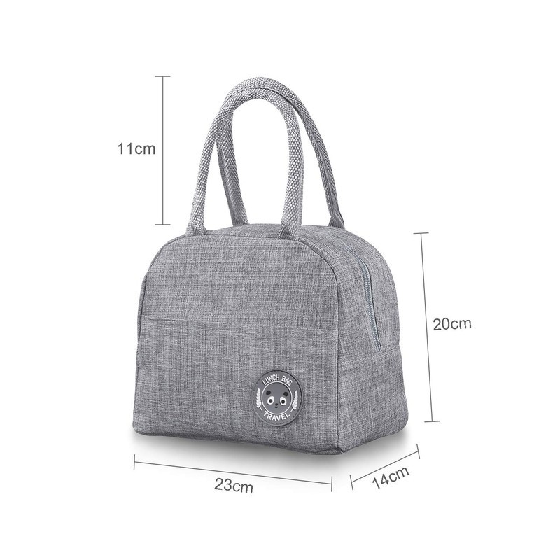 JEEZAO Small Lightweight Lunch Bag, Cool Bag, Insulated Bag for