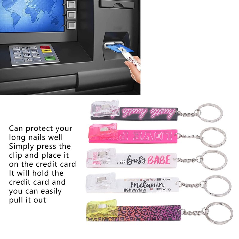 Long Nail Card Gripper Multipurpose Acrylic Card Gripper for Wallet