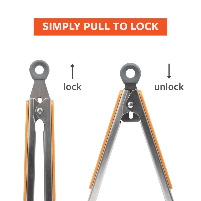 Full Circle 2-in-1 Cooking Tongs, 9-Inch – Dual-Sided Silicone &