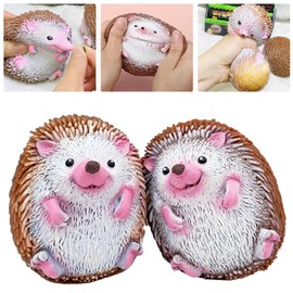 Stress Ball Sensory Squishy Fidget Anti Squeeze Tension Relief Stretchy Hedgehog Balls Toy Toys for Adult Kids, 2 Pack