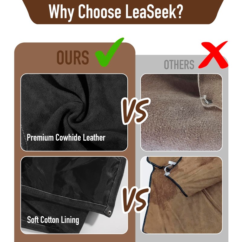 Leather Welding Work Apron - Heat Resistant & Flame Resistant