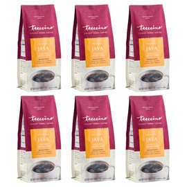 Teeccino Java Chicory Coffee Alternative - Ground Herbal Coffee That’s Prebiotic, Caffeine Free & Acid Free, Medium Roast, 11 Ounce (Pack of 6)