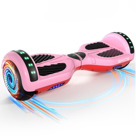 SIMATE 6.5" Scooter, Self Balancing E-Scooters with Bluetooth and LED Light, Top 7.5mph & 8.5 Miles Range Power by Dual 250W Motor, Gifts for Kids Adults Boys, for All Ages