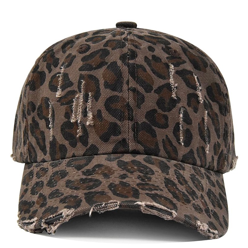 WULIQIUQIU Women's Leopard Print Baseball Cap Retro Mommy Hat Adjustable