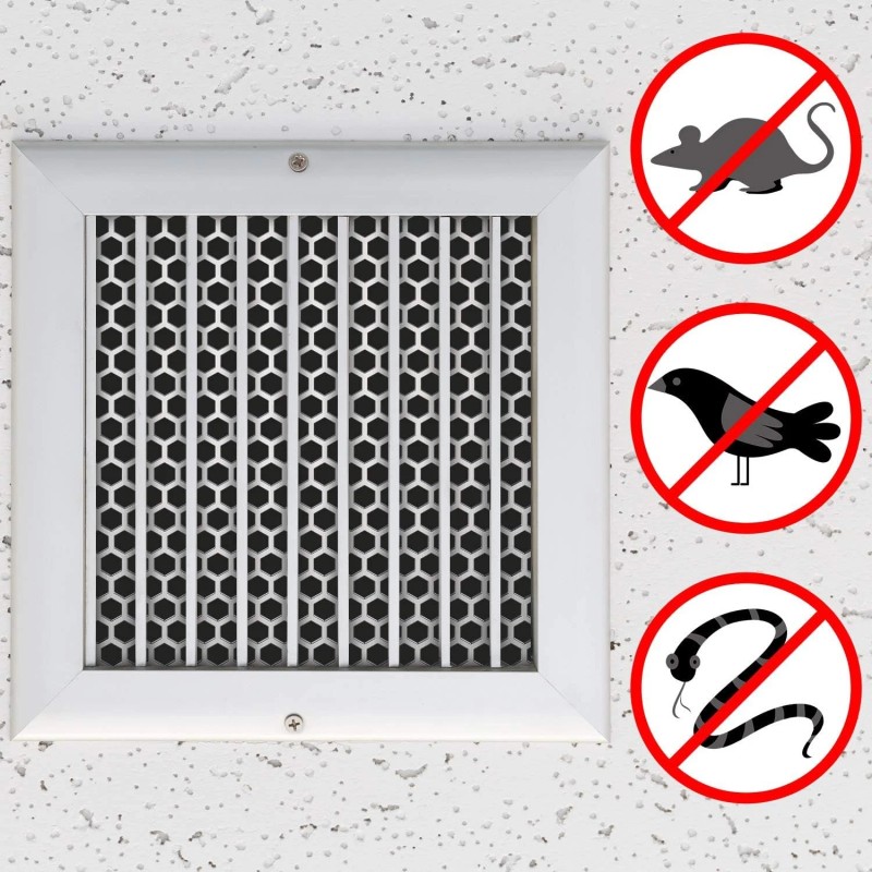 Zhanmai Dryer Vent Grill Screen with Aluminum Built Bird Guards