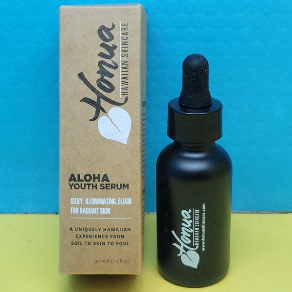 Honua Aloha Youth Serum Hawaiian Skincare - Full Size (1 oz) - Brand New in Box