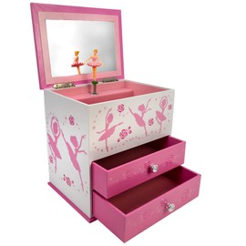 2 Drawer Ballerina Dancer Music Box by San Francisco Music Box Company