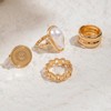 CJIAYUJEW Chunky Gold Rings Set for Women,Trendy Gold Stackable Open