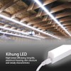 Kihung 8 Pack LED Shop Light Fixture 2FT 6500K 10W
