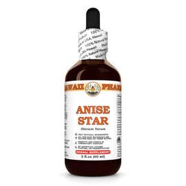 Hawaii Pharm Anise Star Extract, Tincture for Digestive Comfort, Supports Natural Defenses, Soothes Stomach Discomfort, Promotes Balance During Seasonal Changes - 2 fl.oz