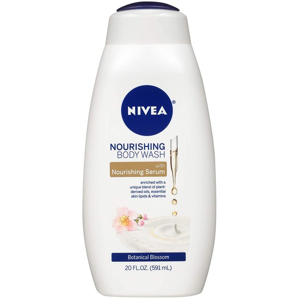NIVEA Nourishing Botanical Blossom Body Wash - with Nourishing Serum - 20 Fl. Oz. Bottle