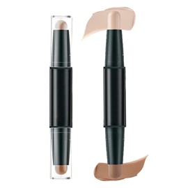 Dual-Ended Contour Stick & Highlighter Makeup Stick - Smooth Creamy Formula for Natural Contouring Highlighting Waterproof Long-Lasting Cream Contour (#01 1PC)