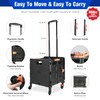 Foldable Utility Cart,Rolling Crate Heavy Duty Shopping Cart with 360°