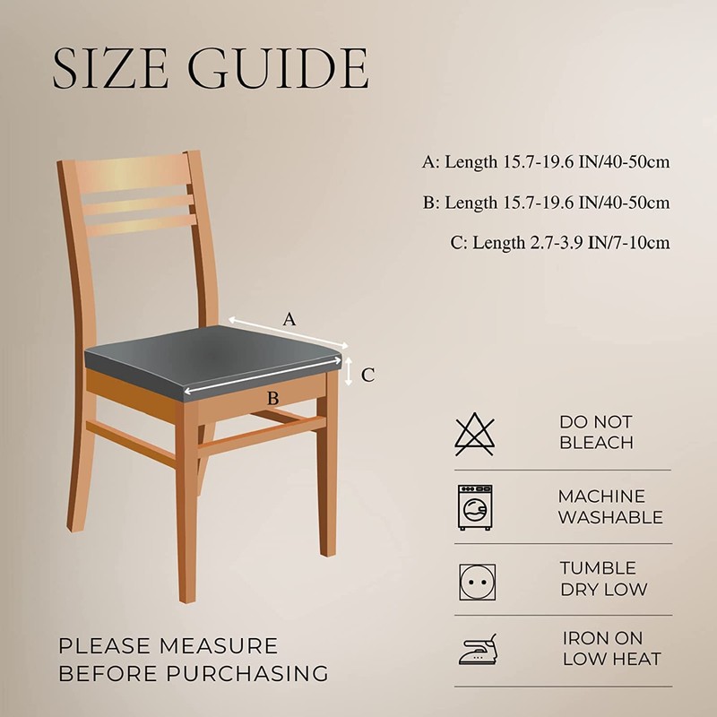 SearchI - Juego de 4 fundas de asiento para silla