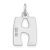 Solid 925 Sterling Silver Pendant Bubble Block Initial Letter H
