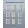 ZILLSEA Decorative Framed Design Switch Plates Outlet Covers, Duable Metal