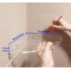 JiePai Acrylic Corner Shower Caddy Shelf with Hooks 2 pack,